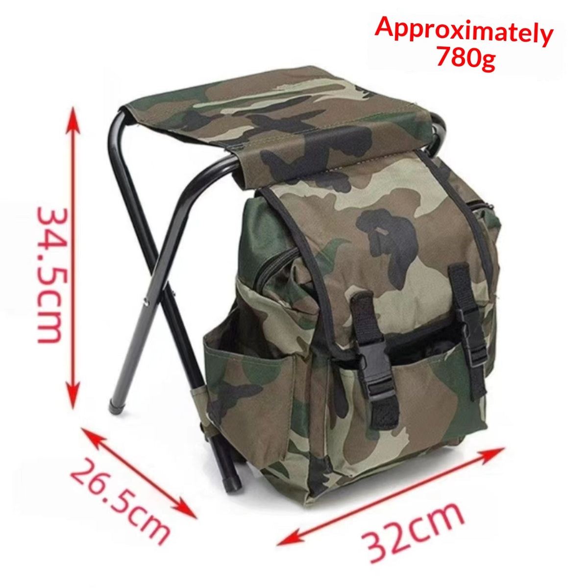 Backpack-style Casual Outdoor Camping Portable Foldable Hiking Fishing Stool