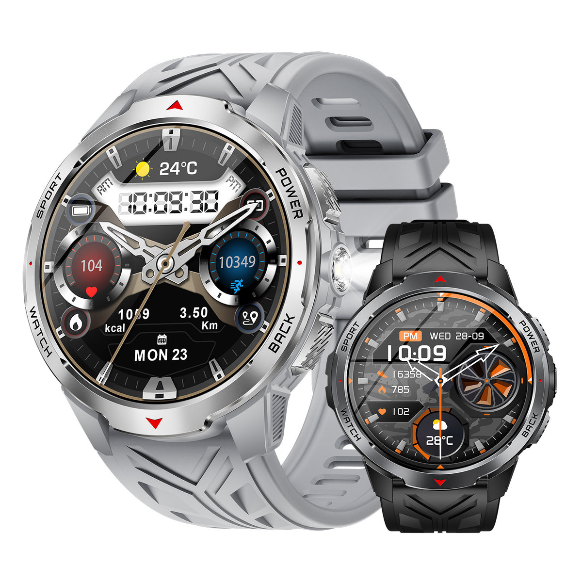 Smart Watch Compass Flashlight Large Battery Sports Record Call