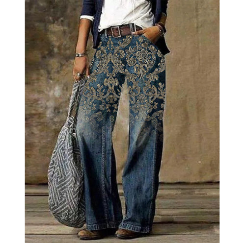Plus Size Women's Casual Pants Thin Wide Leg Pants