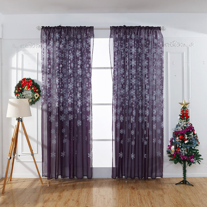 Snowflake Transparent Printing Ebay Amazon Finished Window Screen Zero