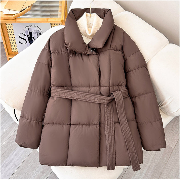 Waist-controlled Lace-up Cotton Coat Jacket Women