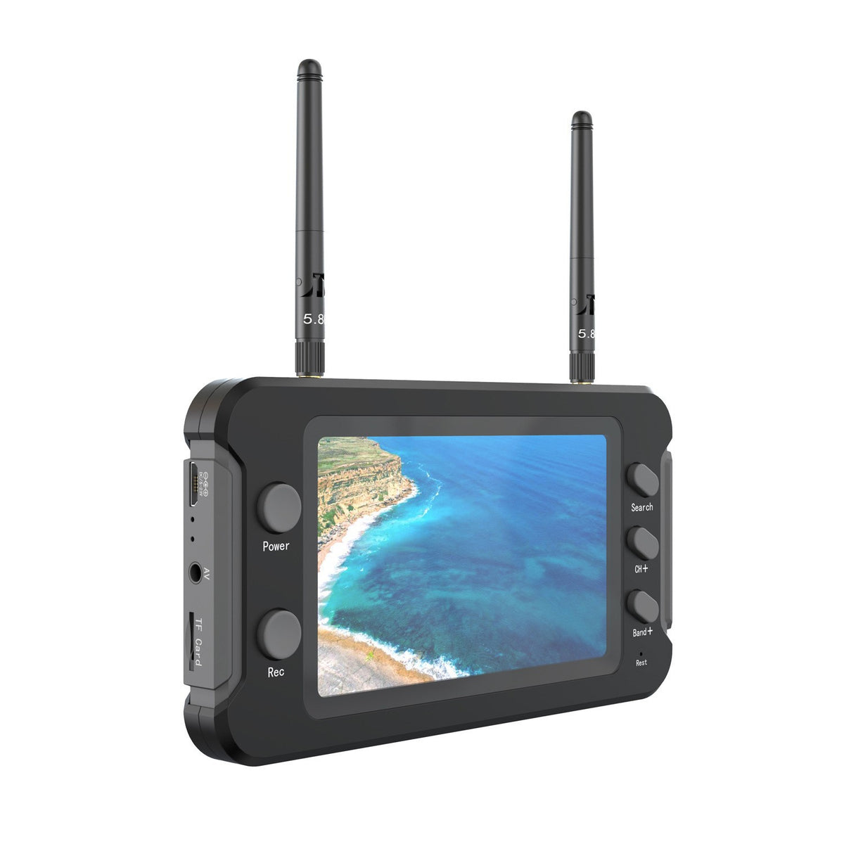 43-inch 5.8g Crossing Machine FPV Display Screen 800480 HD 1200mAh Voltage 5-23V With DVR