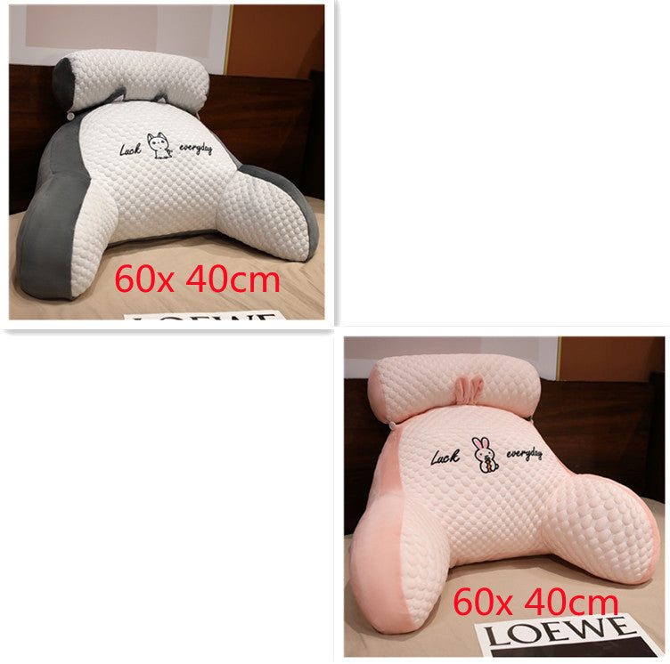 Sofa Fluffy Cushion Luncheon Pillow Triangle Reading Cushion Bedside Soft Large Backrest Lumbar Cushion Office Chair Cushion