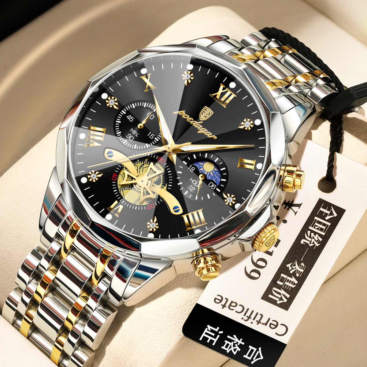 Waterproof Multifunctional Trendy High-end Luminous Men's Quartz Watch