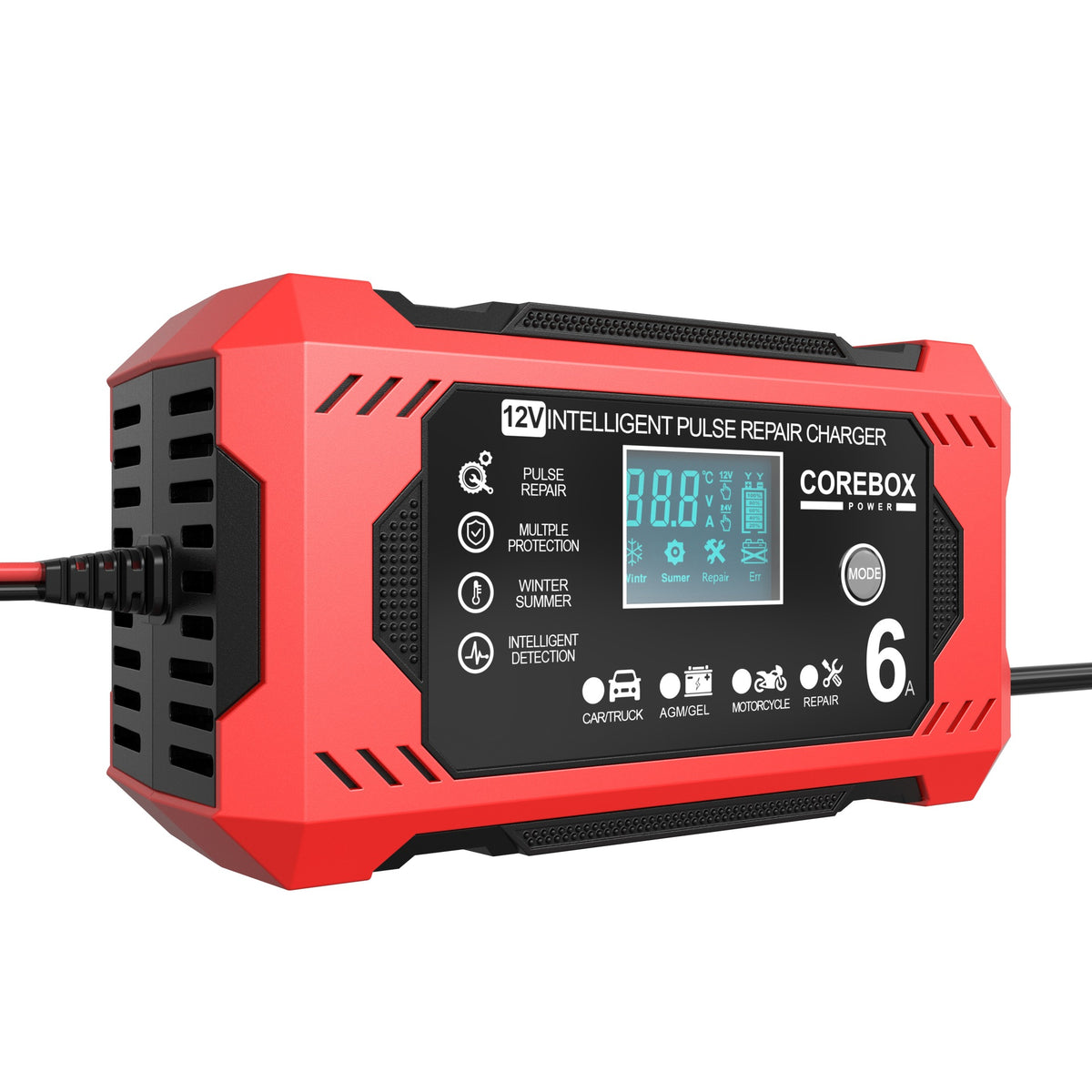 12V6A Smart Battery Charger AGM Start Stop