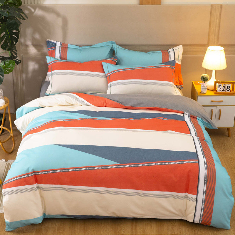 Cotton Winter Linen Quilt Cover Bedding Set