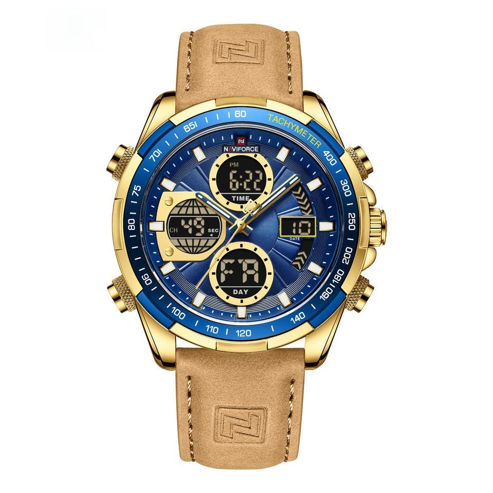 Men's Stainless Steel Strap Multi-function Watch