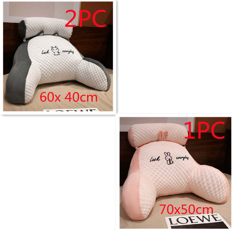 Sofa Fluffy Cushion Luncheon Pillow Triangle Reading Cushion Bedside Soft Large Backrest Lumbar Cushion Office Chair Cushion