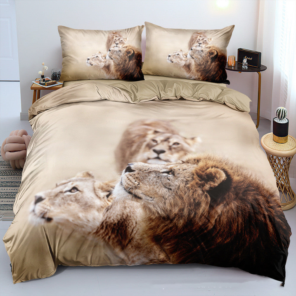 New Digital Lion Bedding Set