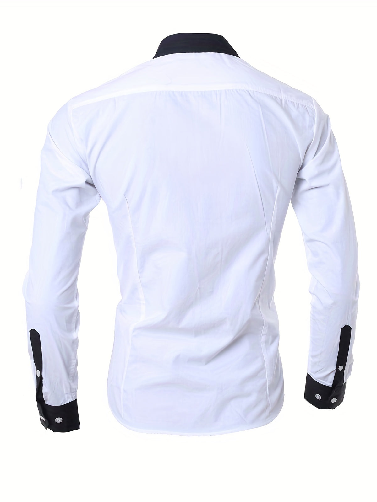 A Handsome Business And Fashionable Long-sleeved Shirt With Contrasting Colors For A Teenage Man