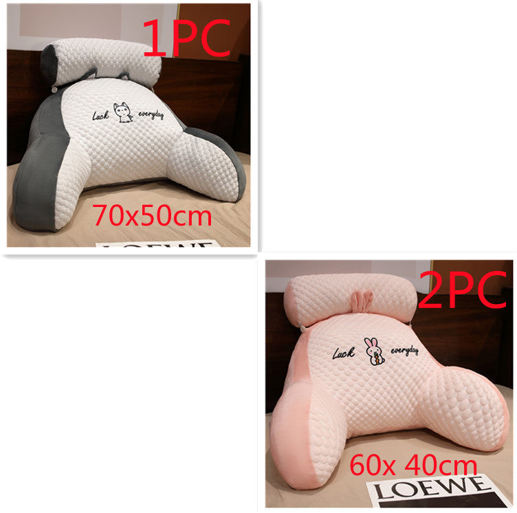 Sofa Fluffy Cushion Luncheon Pillow Triangle Reading Cushion Bedside Soft Large Backrest Lumbar Cushion Office Chair Cushion
