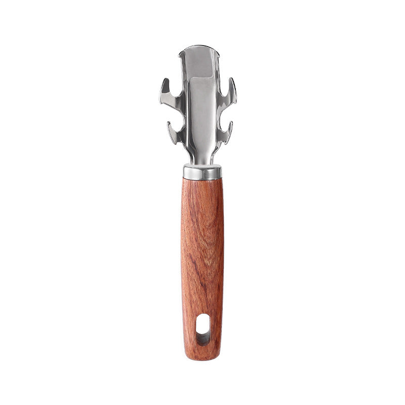 Kitchen Gadget Set Rosewood Bottle Opener Egg Beater Peeler Pizza Shovel Knife Corset Stainless Steel Suit