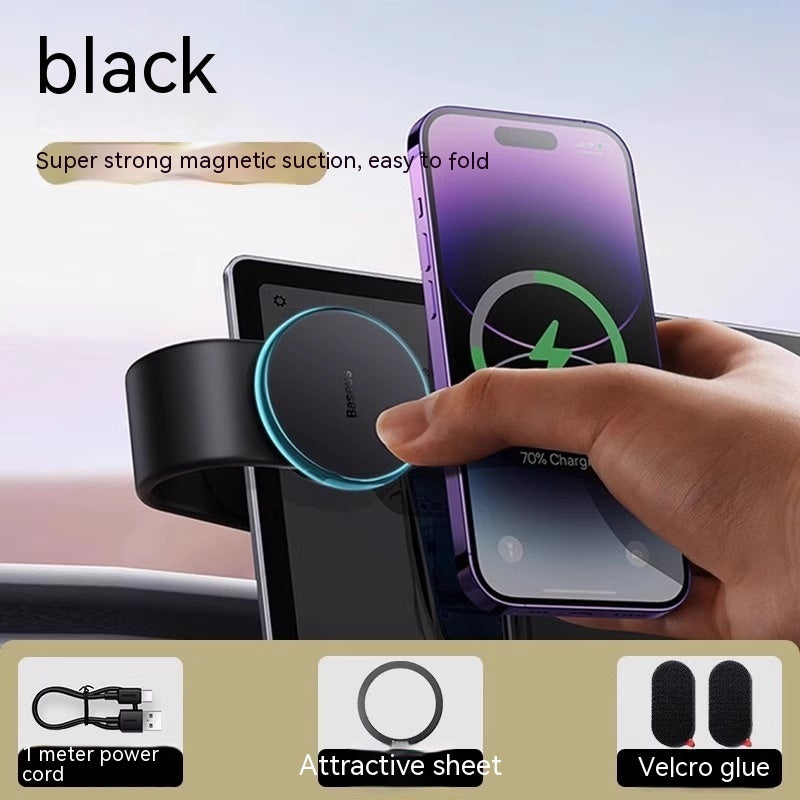 Magnetic Bendable Car Wireless Charger - 15W Phone Holder Dash Mount for iPhone