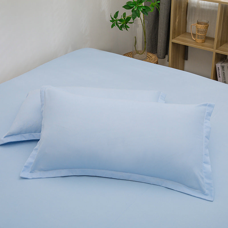 Pure Color Washed Cotton Pillowcase Single Pillowcase