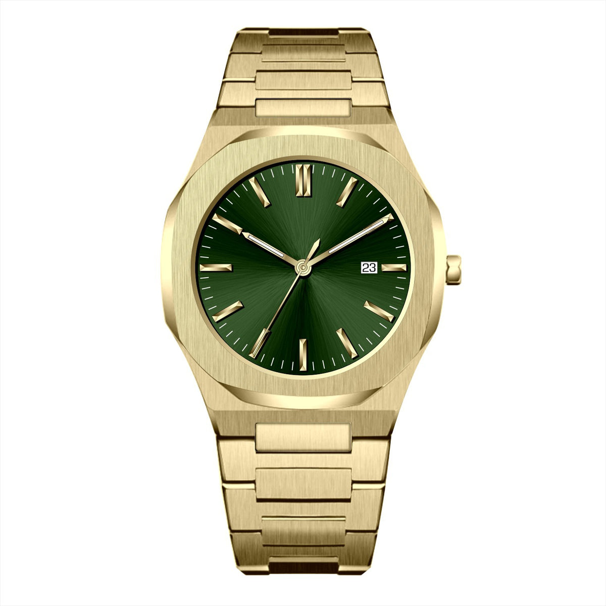 Mens Watch With Calendar Waterproof Quartz Wristwatch