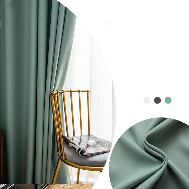 Full Shading Thickened Curtain Sunscreen Heat Insulation Anti UV Modern Simple