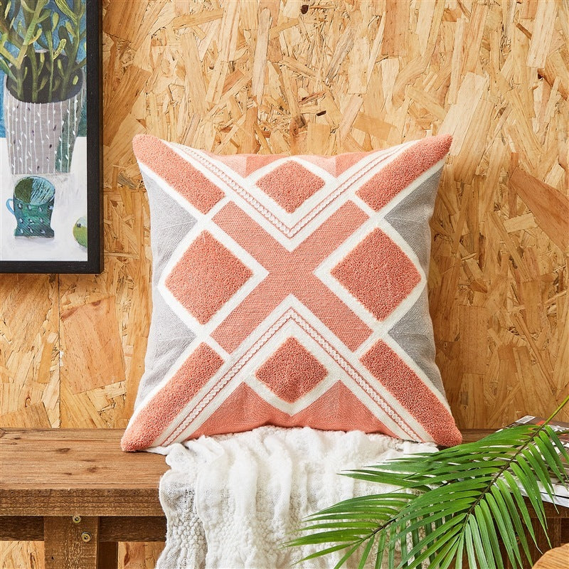 Simple Embroidered Cushion Embroidered Pillow Cover