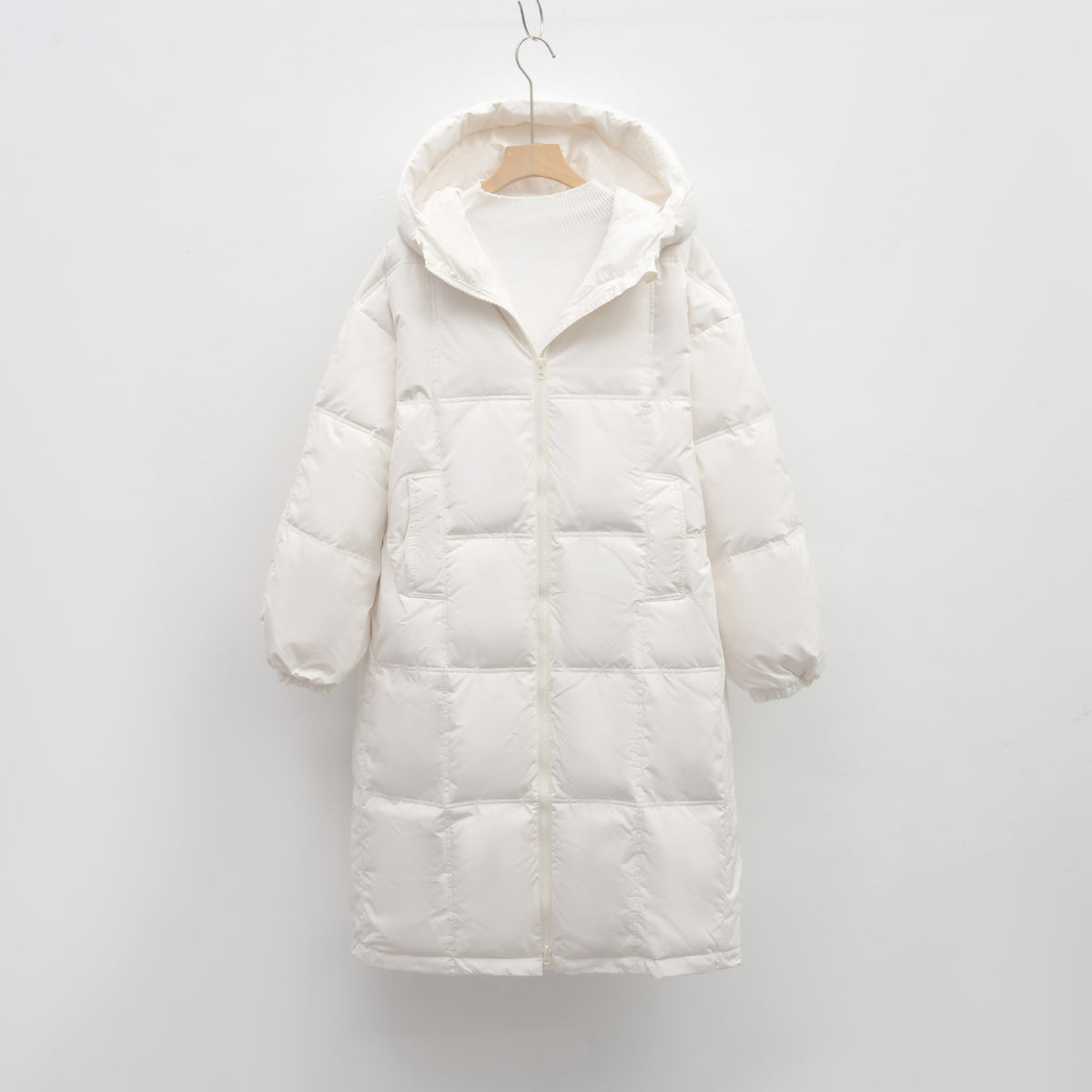 Thickened Loose Bread Jacket New Duck Down Winter Coat Extended Knee-length Down Jacket Women