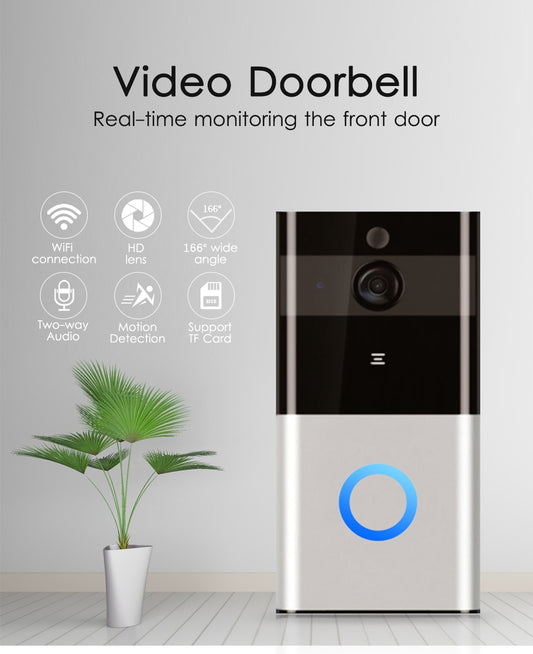 720P WiFi Video Doorbell - Wireless Smart Doorbell with Night Vision