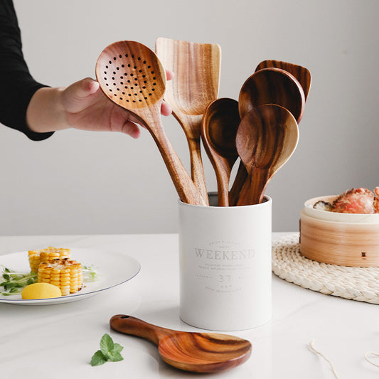 5-Piece Wooden Spatula And Soup Tableware Wooden Kitchenware Set