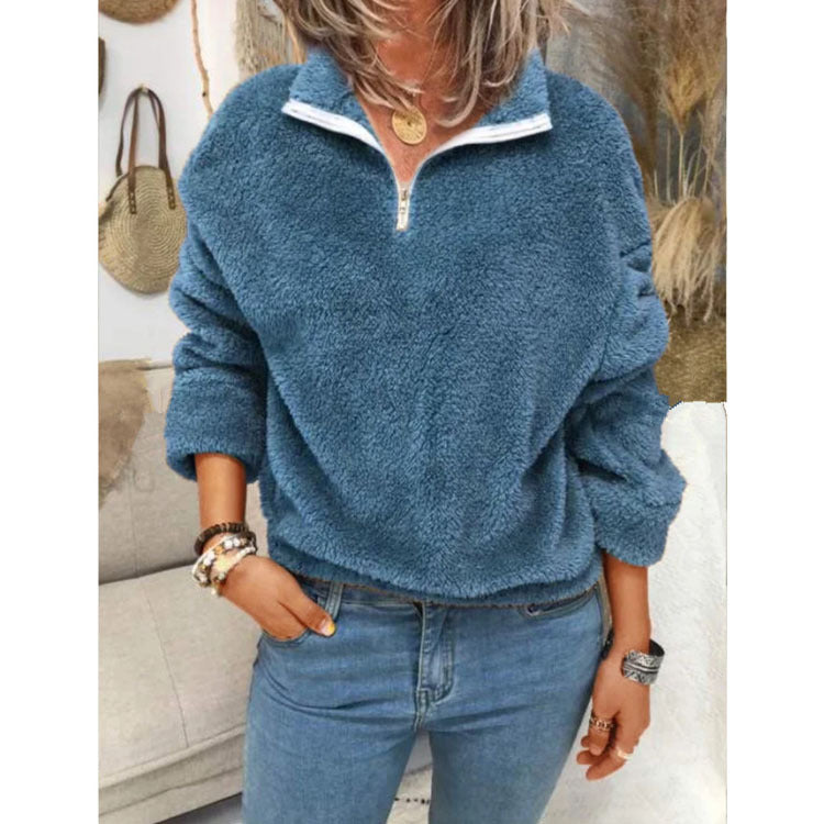 Women's New Style Coat And Sweater Women Plus Velvet Double-Sided Fleece Jacket Women