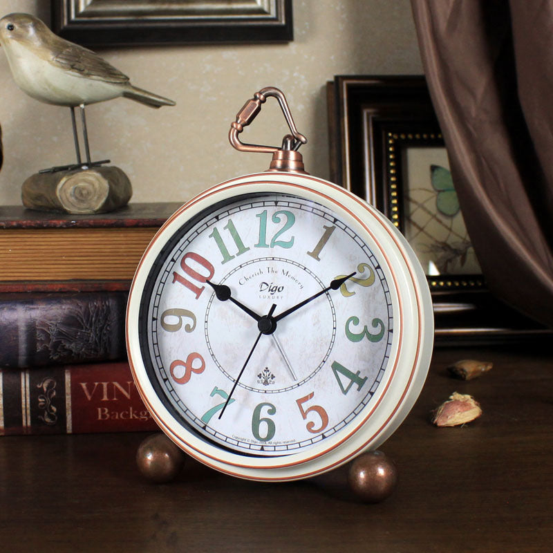 Creative Clock Ornaments Desk Clock Metal Alarm Clock