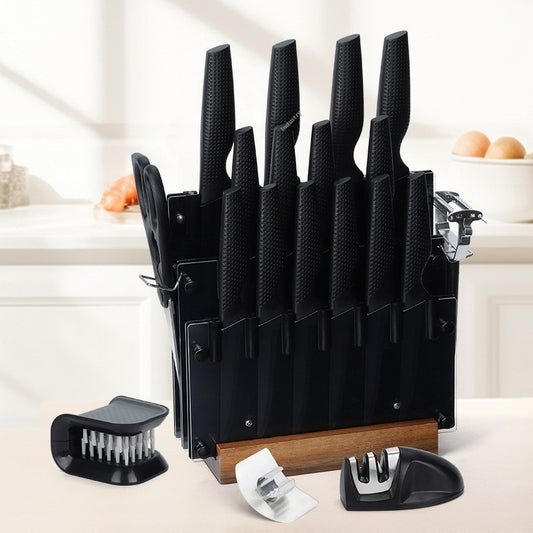 20-piece Knife Set Suit Black Blade Knife Set