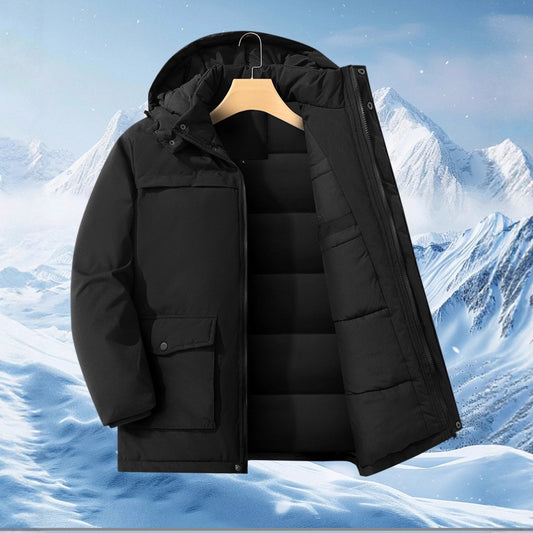 Thickened Men's Jacket With Detachable Hood