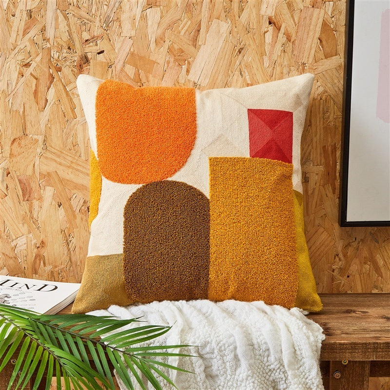 Simple Embroidered Cushion Embroidered Pillow Cover