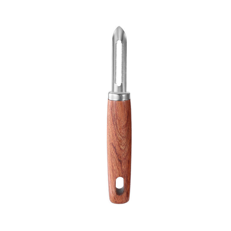 Kitchen Gadget Set Rosewood Bottle Opener Egg Beater Peeler Pizza Shovel Knife Corset Stainless Steel Suit