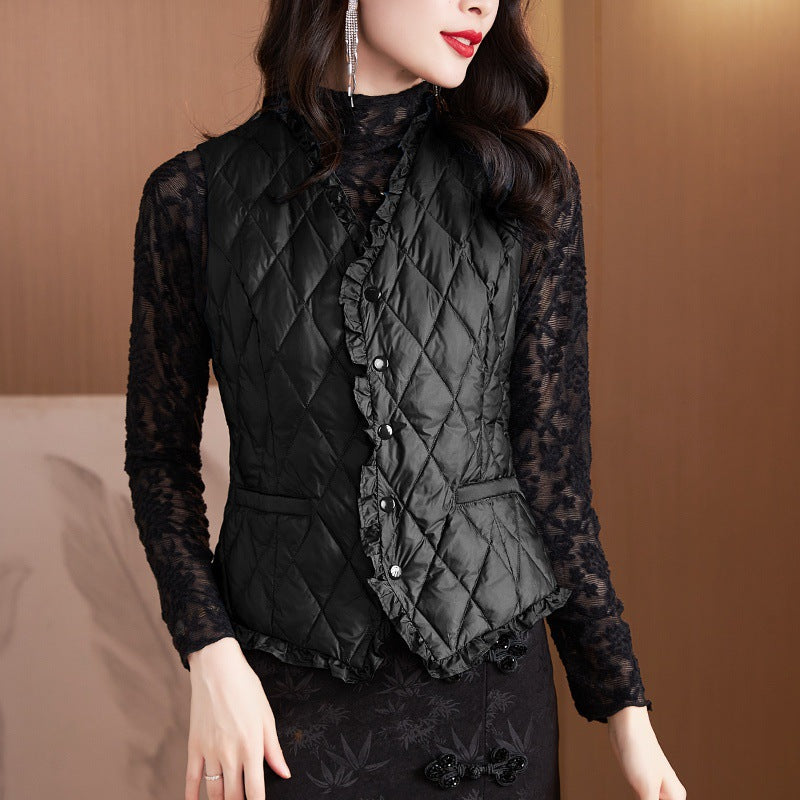 Coat Cotton-padded Jacket Vest For Women