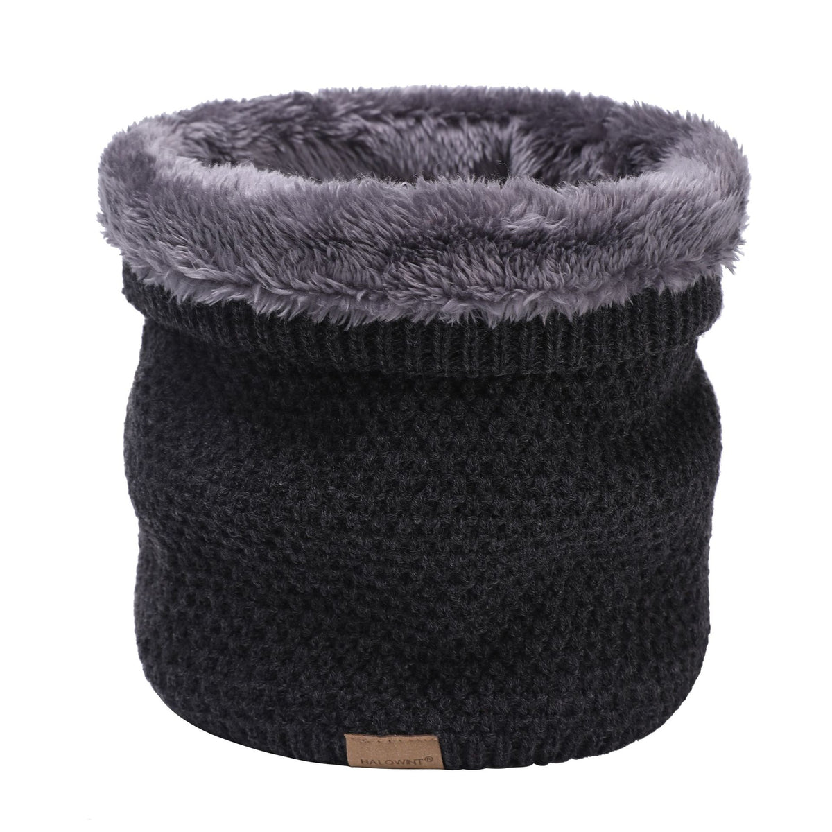 Plain Knitted Scarf Outdoor Velvet Padded Suit Neck Neck Protection Bandana