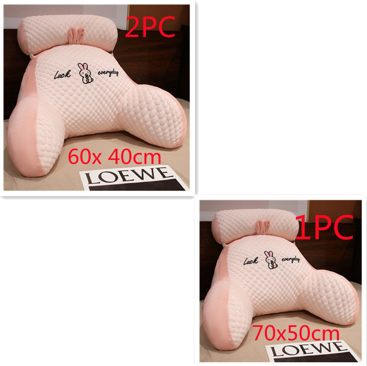 Sofa Fluffy Cushion Luncheon Pillow Triangle Reading Cushion Bedside Soft Large Backrest Lumbar Cushion Office Chair Cushion