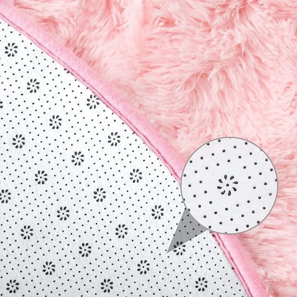Fluffy Round Plush Rug – Super Soft Thick Carpet