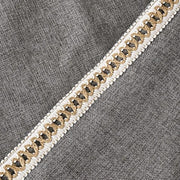 Set of 2 Vintage Linen Trimmed Pillow Covers