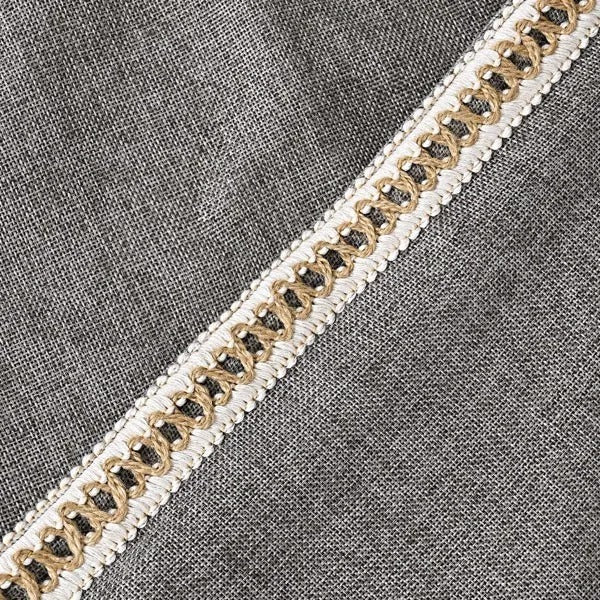 Set of 2 Vintage Linen Trimmed Pillow Covers