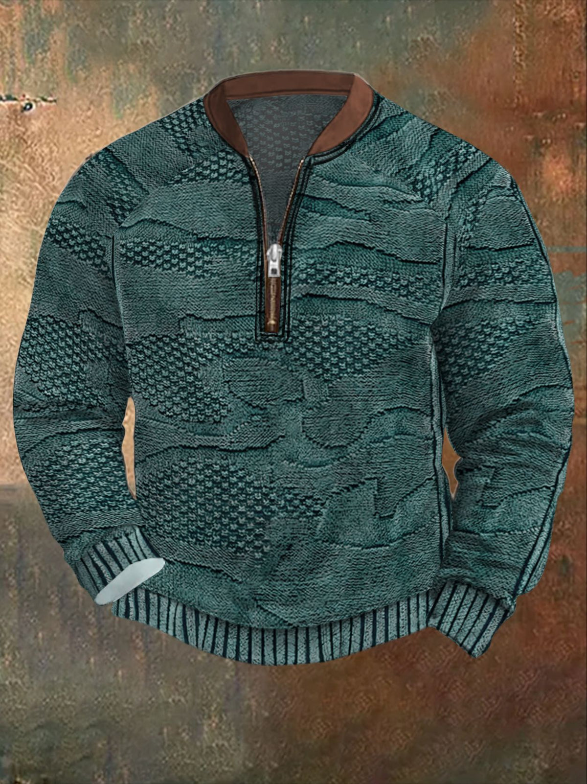 3D-printed, Form-fitting Comfortable Long-sleeve Hoodie With A Half-zip Front
