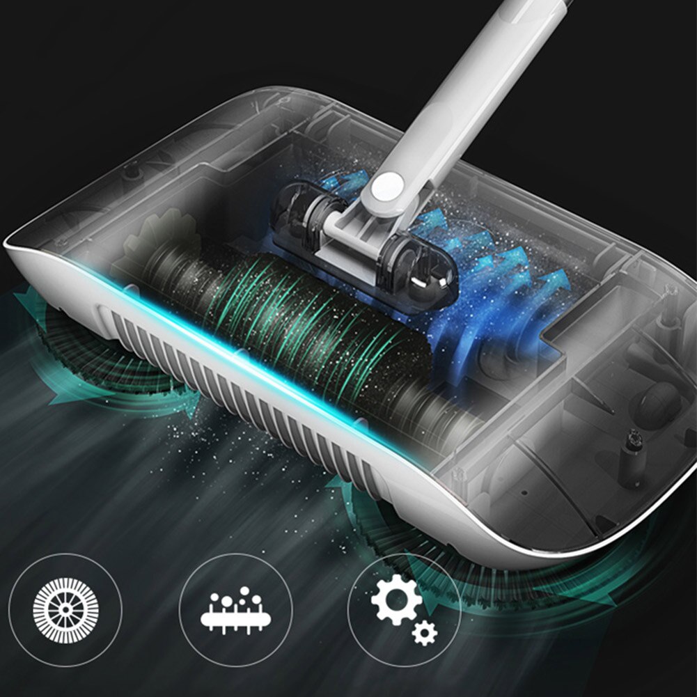 3-in-1 Hand Push Sweeper - Broom Dustpan Mop All-in-One Cleaner