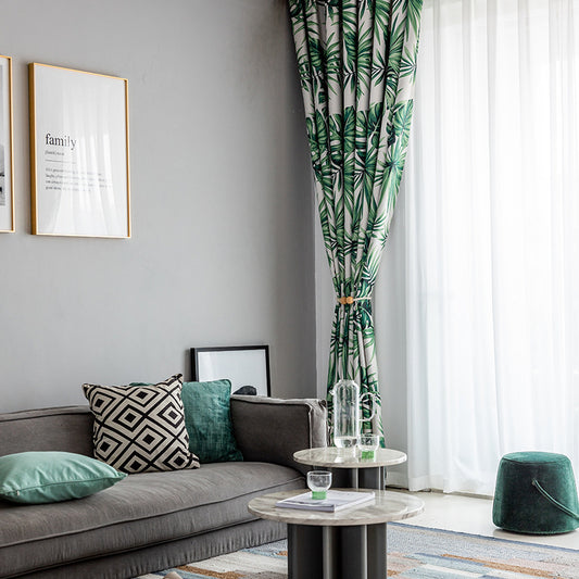 Simple Single-sided Light Printed Cloth Curtain