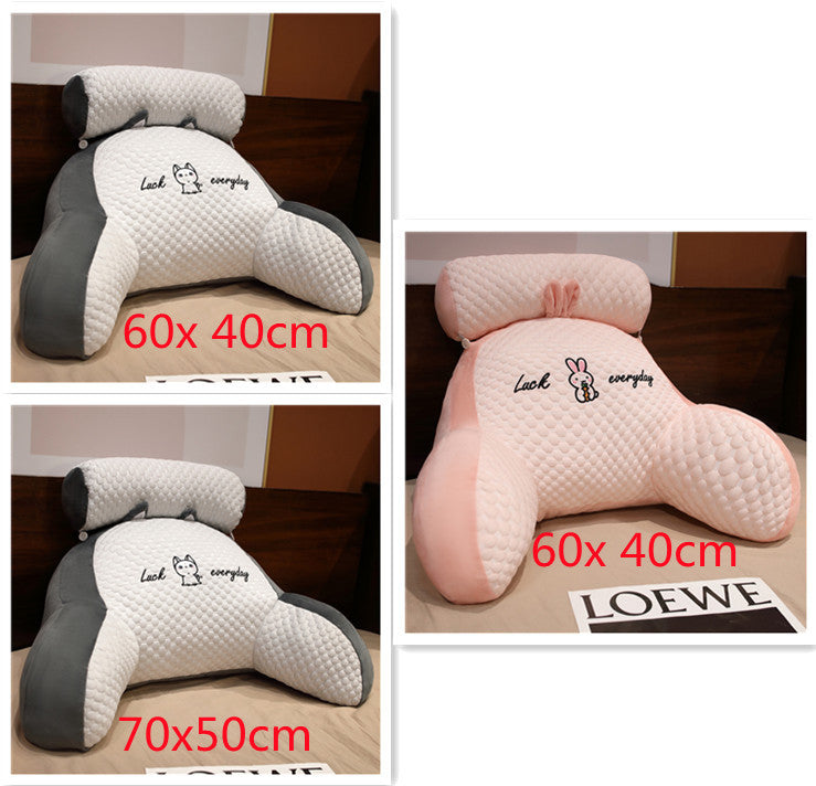 Sofa Fluffy Cushion Luncheon Pillow Triangle Reading Cushion Bedside Soft Large Backrest Lumbar Cushion Office Chair Cushion