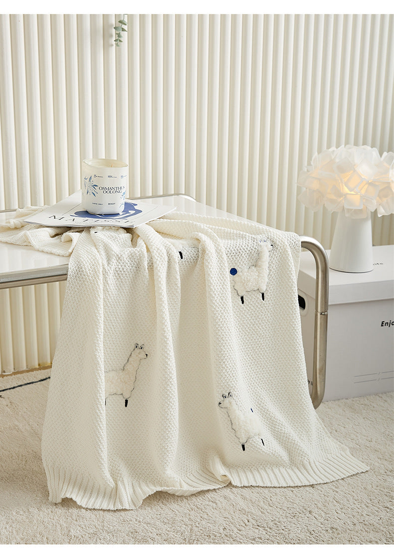 Three Dimensional Embroidered Knitted Children's Blanket Sofa Blanket