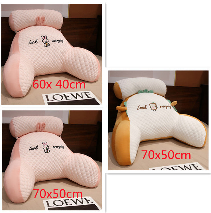 Sofa Fluffy Cushion Luncheon Pillow Triangle Reading Cushion Bedside Soft Large Backrest Lumbar Cushion Office Chair Cushion