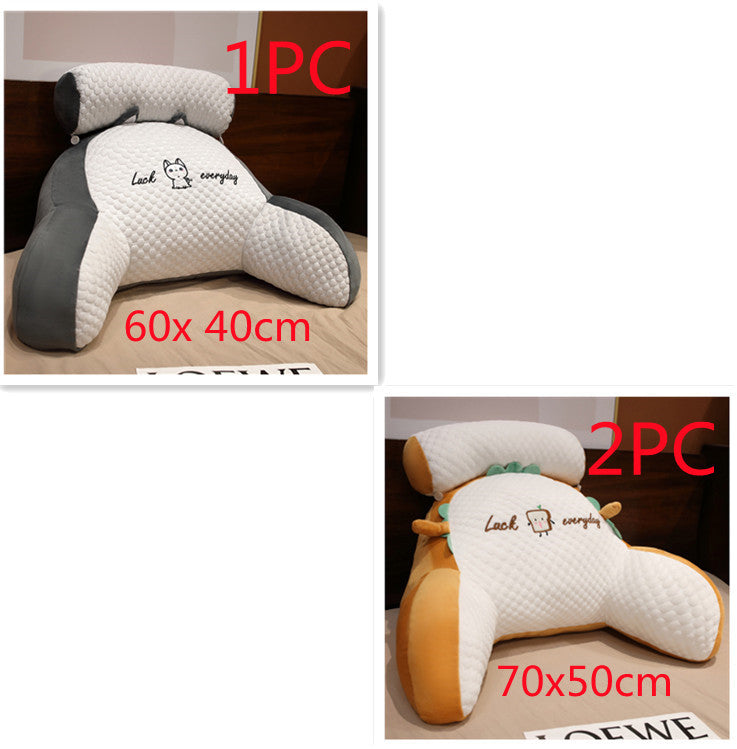 Sofa Fluffy Cushion Luncheon Pillow Triangle Reading Cushion Bedside Soft Large Backrest Lumbar Cushion Office Chair Cushion