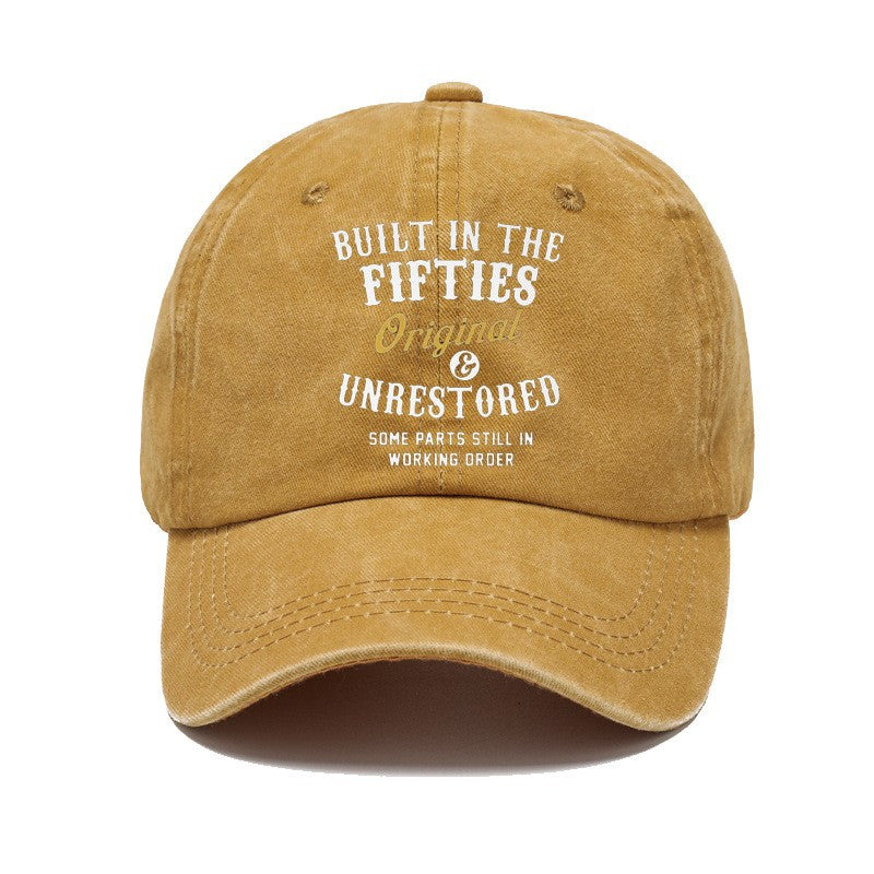Washed Cotton Printed Distressed Vintage Dad Men's Baseball Cap
