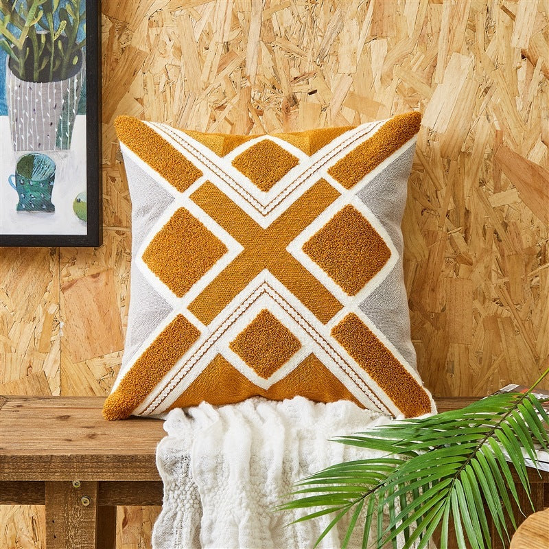 Simple Embroidered Cushion Embroidered Pillow Cover