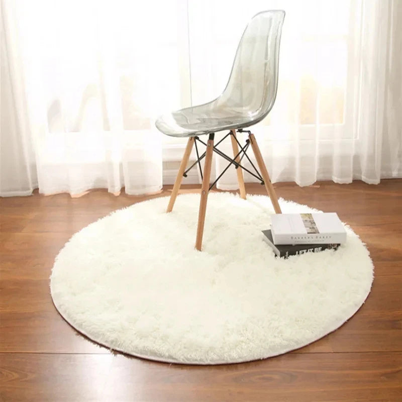 Fluffy Round Plush Rug – Super Soft Thick Carpet