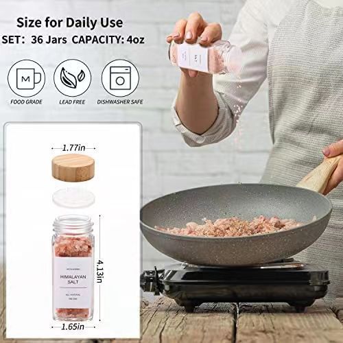 120ml Bamboo Wood Cover Spice Jar
