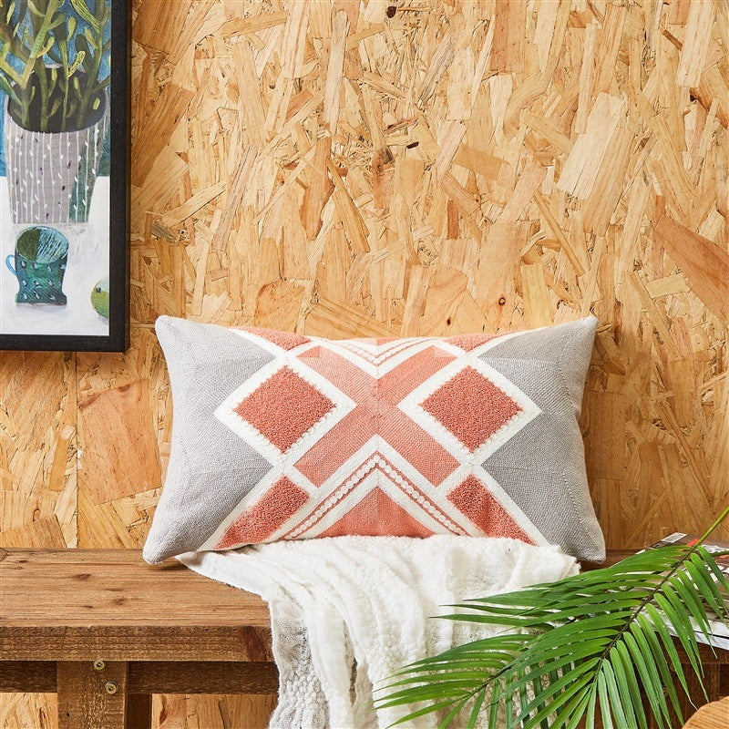 Simple Embroidered Cushion Embroidered Pillow Cover