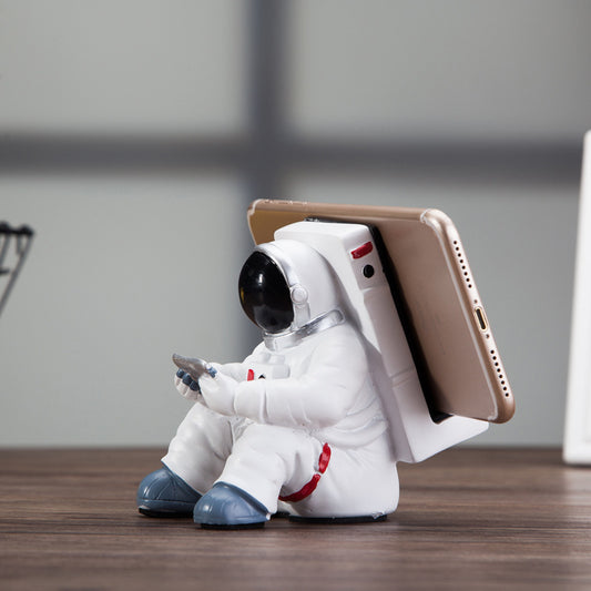 Astronaut Mobile Phone Stand - Cute Spaceman Desktop Holder & Desk Decoration