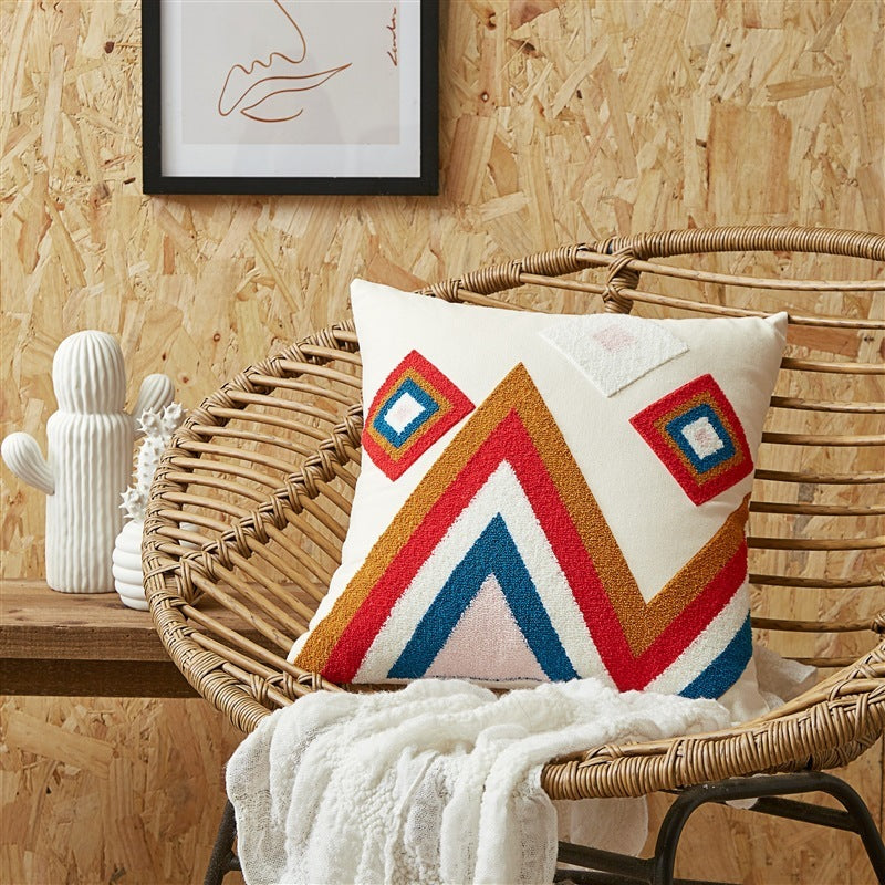 Simple Embroidered Cushion Embroidered Pillow Cover
